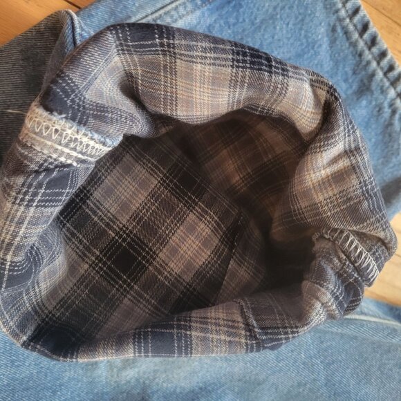 Carhartt Flannel-Lined Relaxed Fit Denim Jeans 42 X 30 Blue Cotton Mens Workwear - Picture 5 of 7